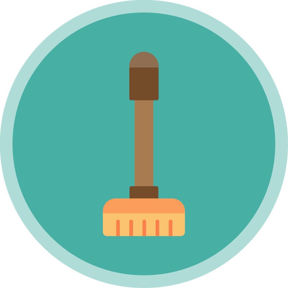 Floor Mop Flat Multi Circle Icon vector