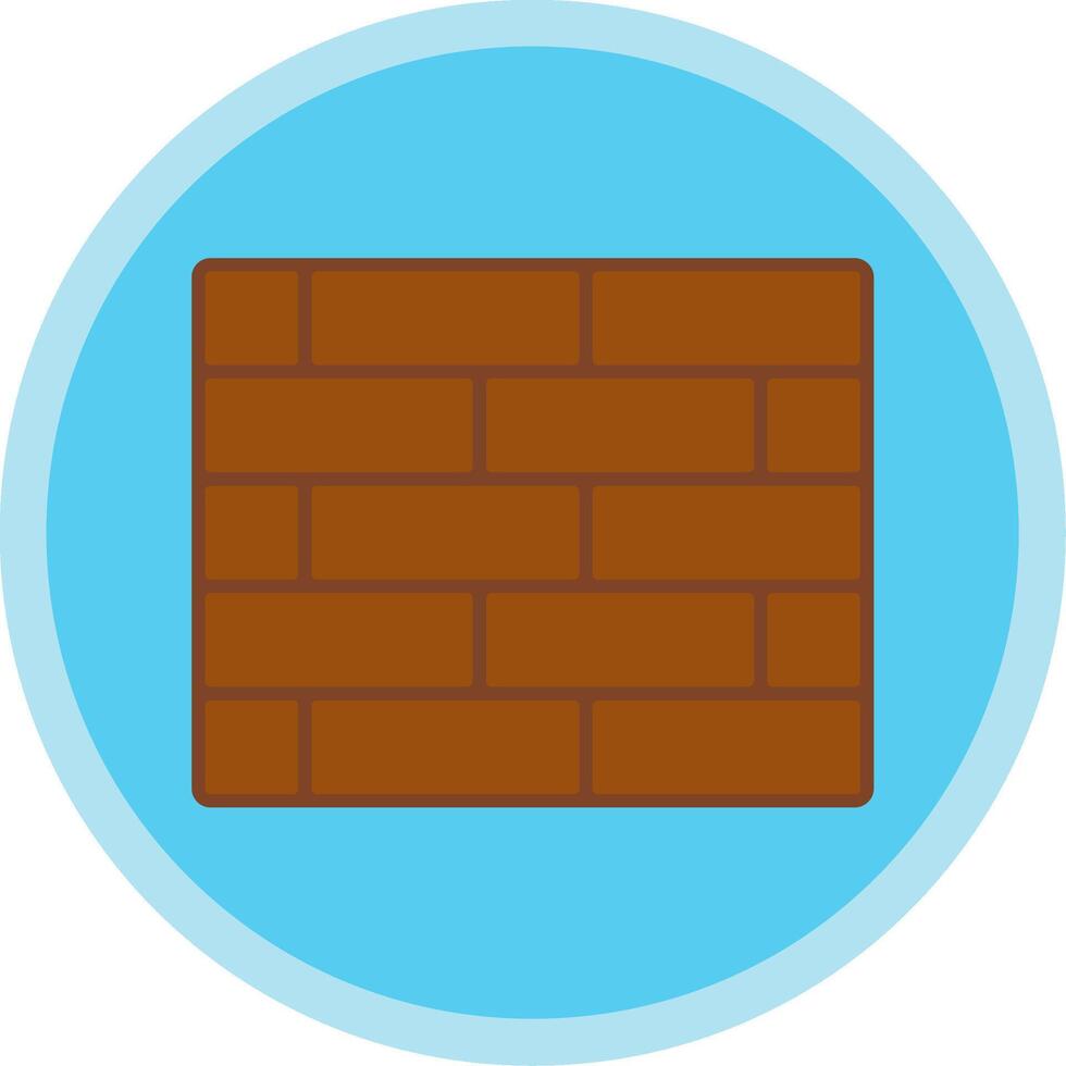 Brickwall Flat Multi Circle Icon vector
