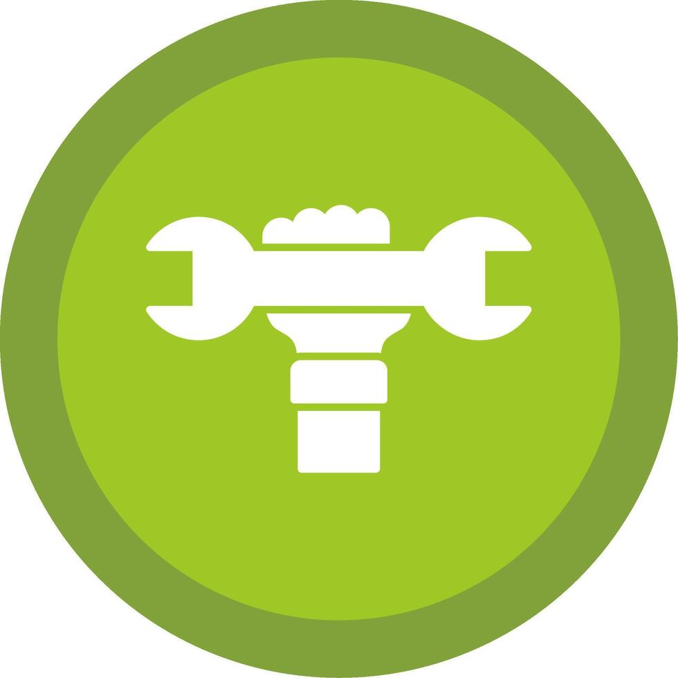 Labour Day Glyph Multi Circle Icon vector