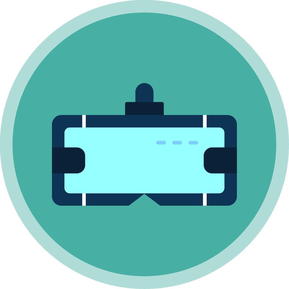 Vr Glasses Flat Multi Circle Icon vector