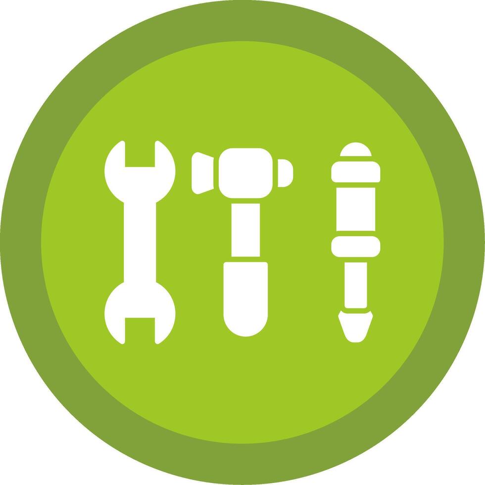 Tools Glyph Multi Circle Icon vector