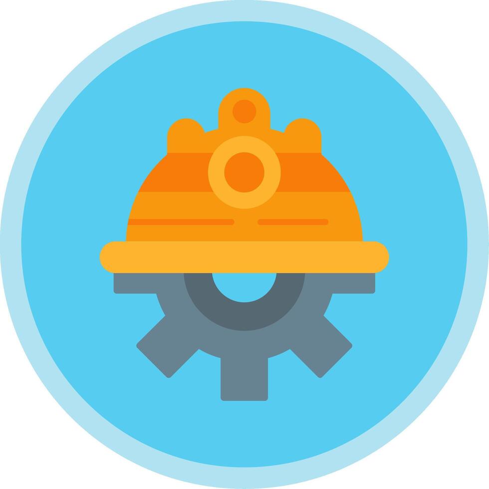 Engineer Flat Multi Circle Icon vector