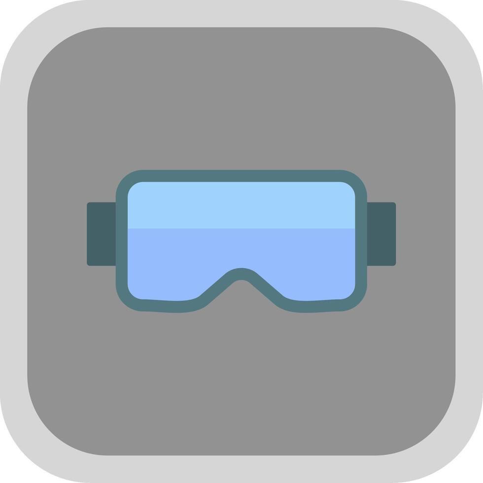 Vr Glasses Flat Round Corner Icon vector