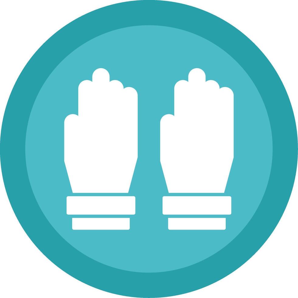 Glove Glyph Multi Circle Icon vector
