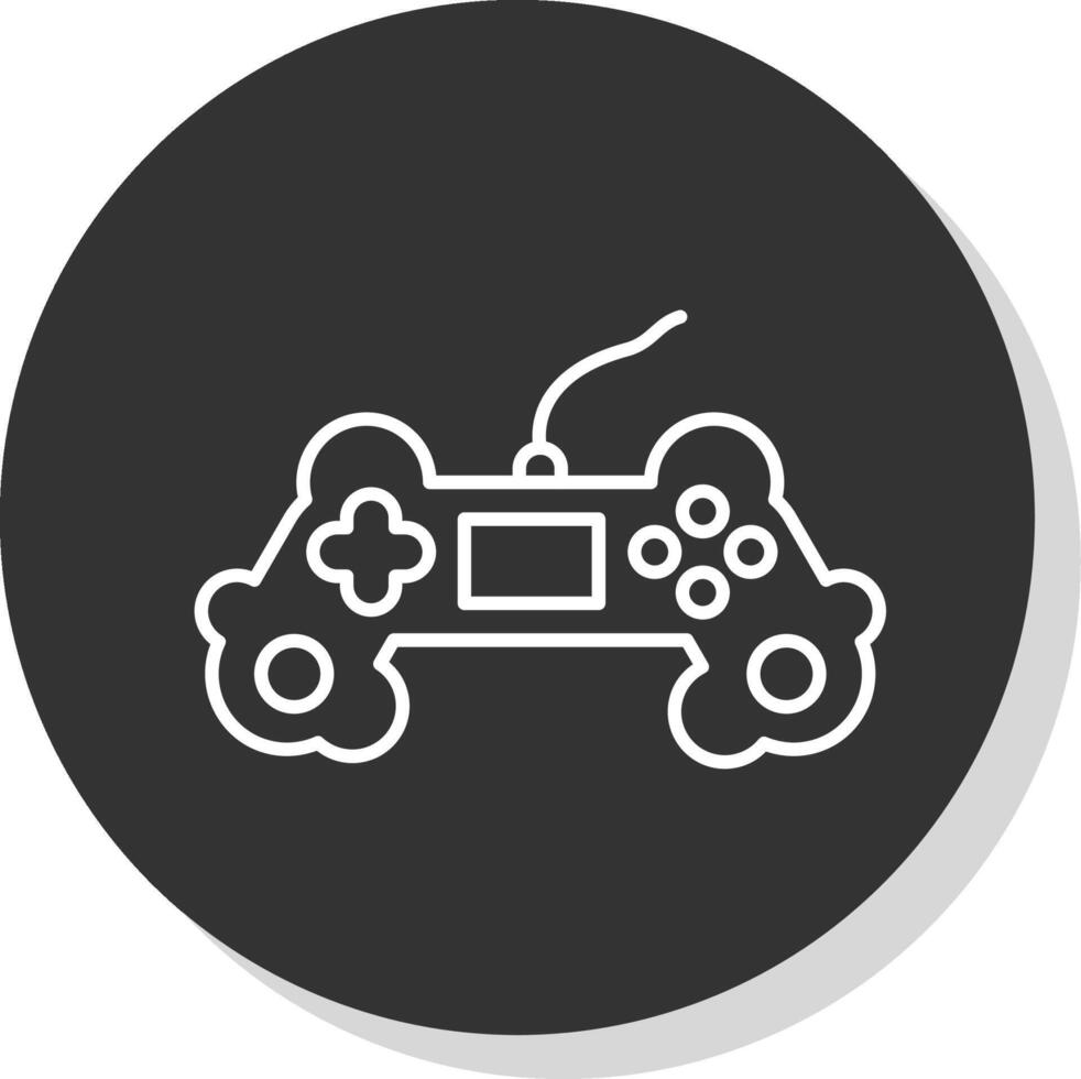 Gaming Line Grey Circle Icon vector