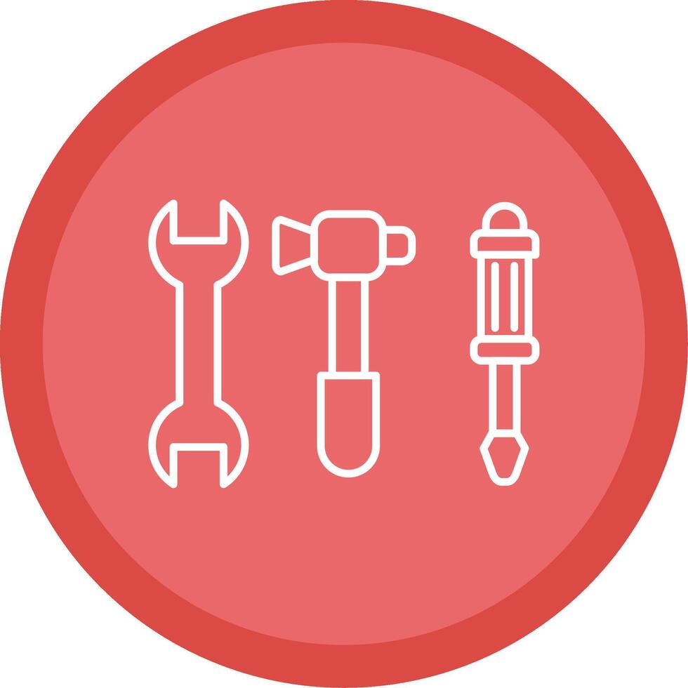 Tools Line Multi Circle Icon vector