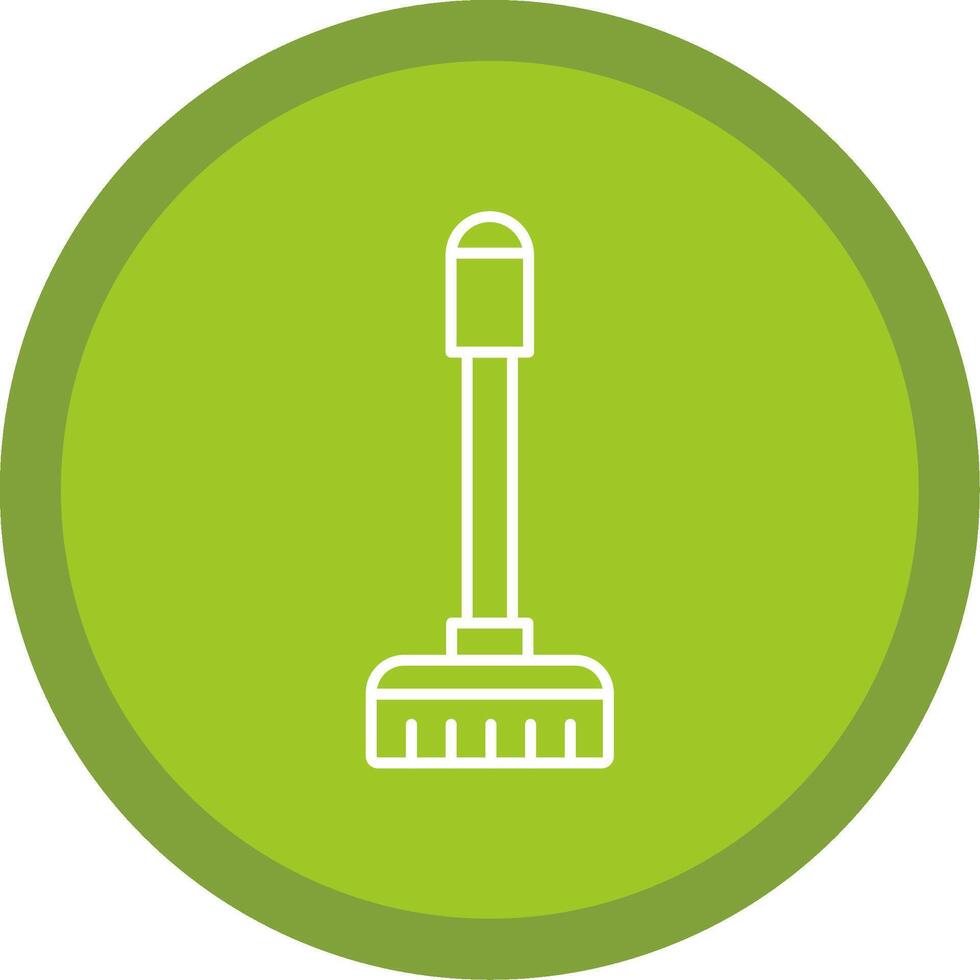 Floor Mop Line Multi Circle Icon vector