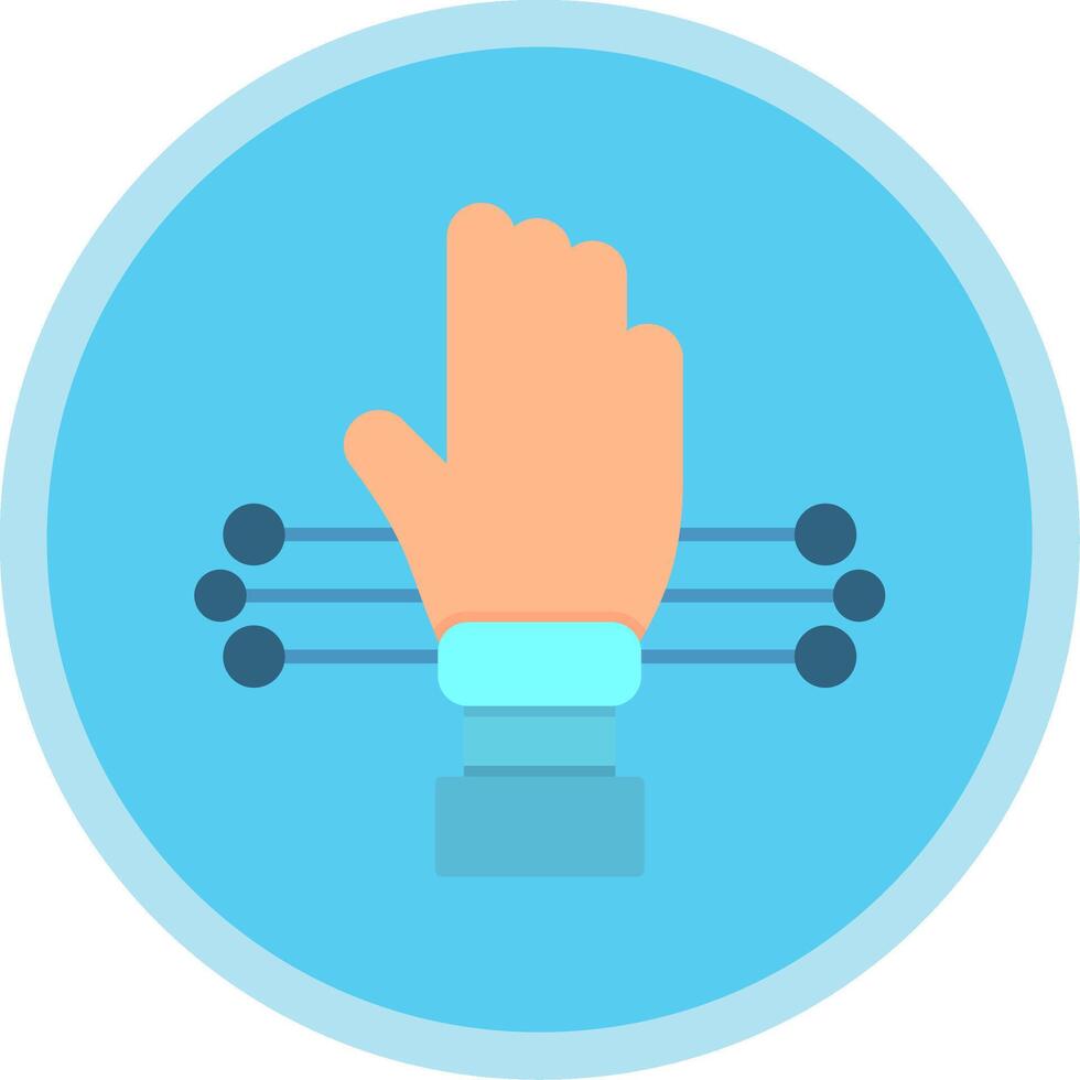 Glove Flat Multi Circle Icon vector