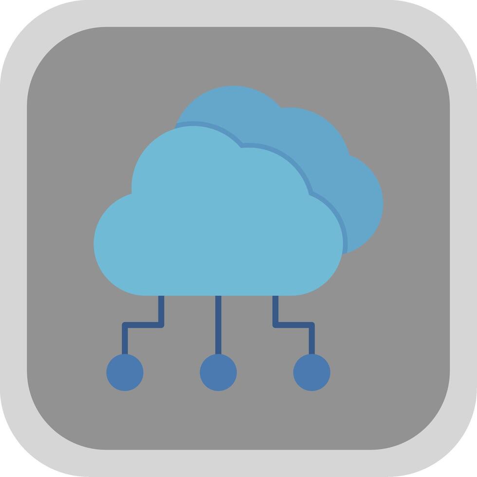 Cloud Computing Flat Round Corner Icon 42999269 Vector Art at Vecteezy