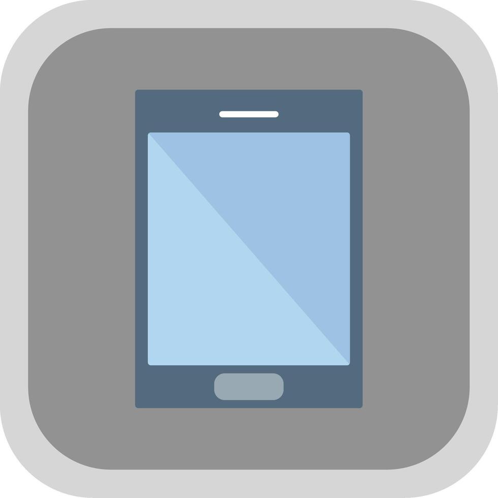 Cellphone Flat Round Corner Icon vector