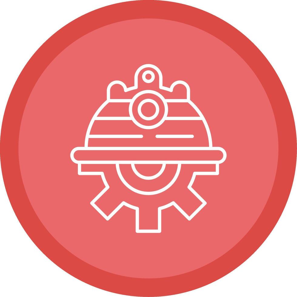 Engineer Line Multi Circle Icon vector