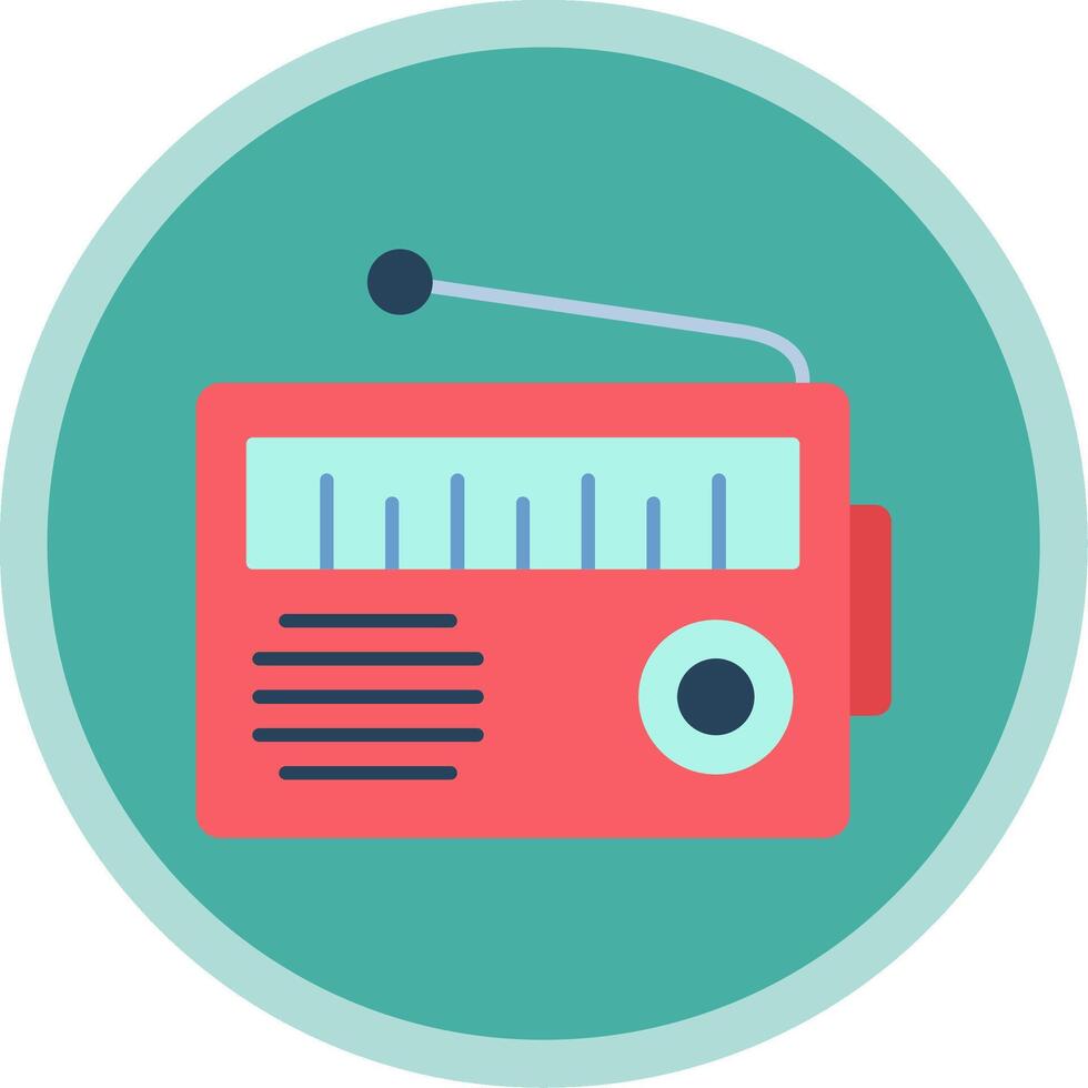 Radio Flat Multi Circle Icon vector