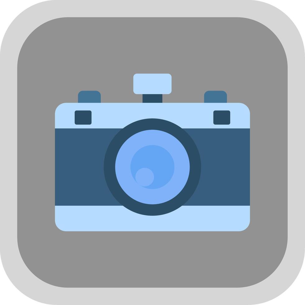 Camera Flat Round Corner Icon vector