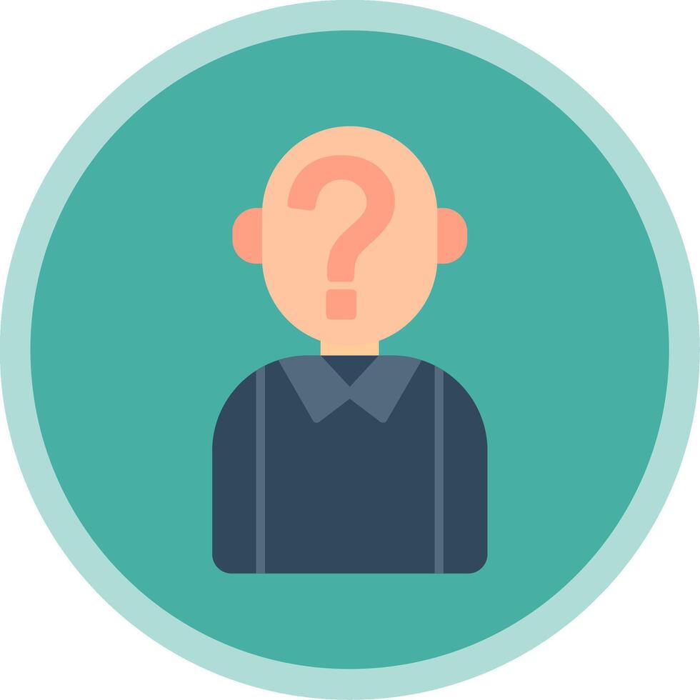 Suspect Flat Multi Circle Icon vector
