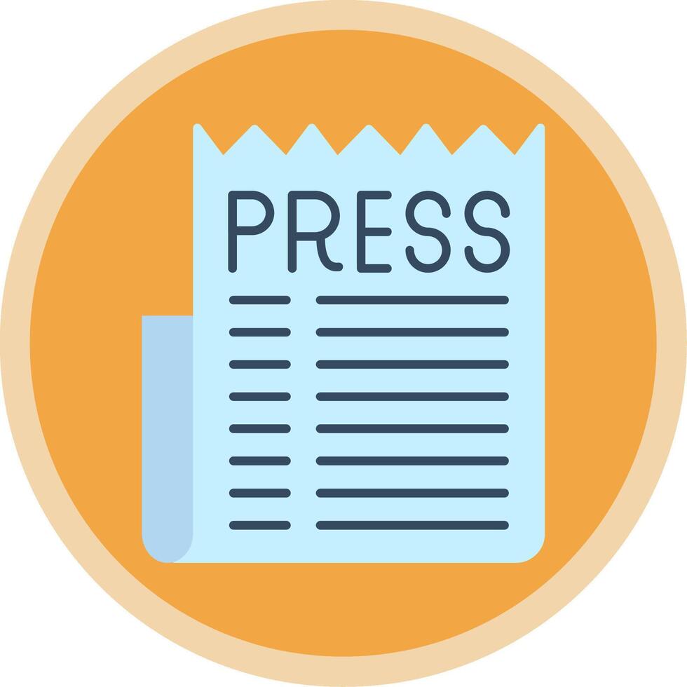 Press Release Flat Multi Circle Icon vector