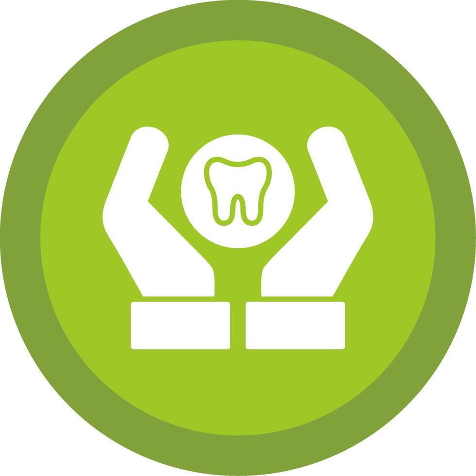 Dental Care Glyph Multi Circle Icon vector