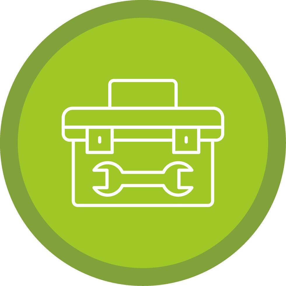 Tool Box Line Multi Circle Icon vector