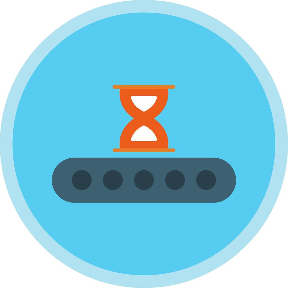 Waiting Flat Multi Circle Icon vector