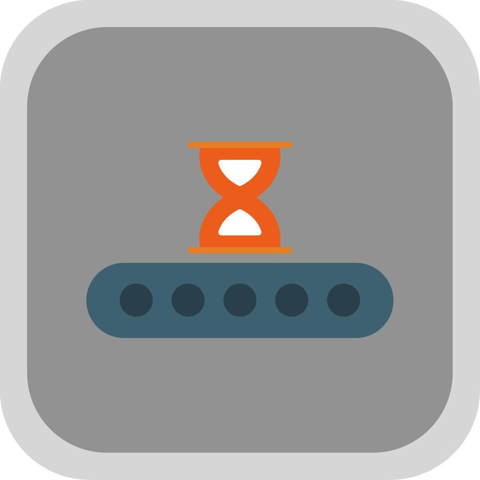 Waiting Flat Round Corner Icon vector