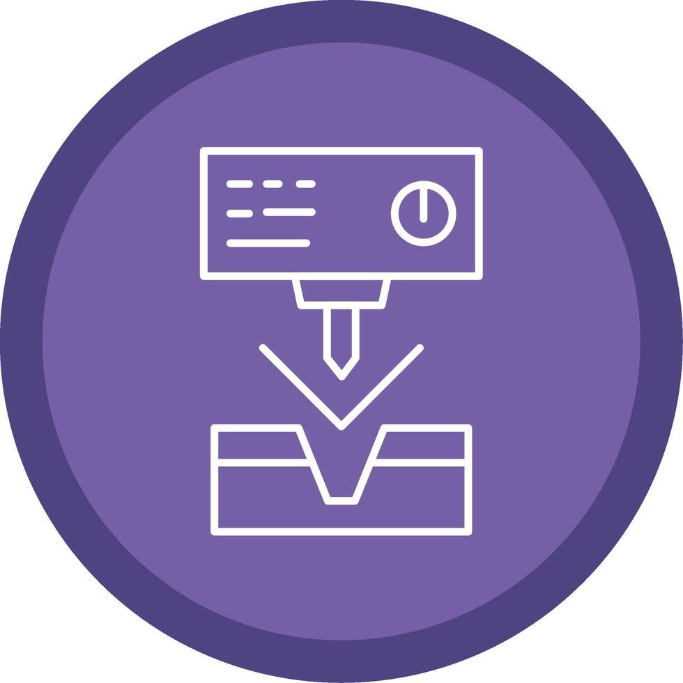 Metal Bending Machine Line Multi Circle Icon vector