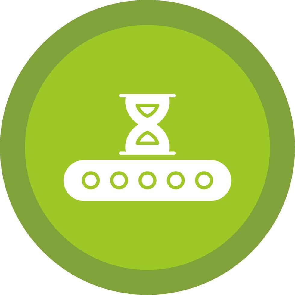 Waiting Glyph Multi Circle Icon vector