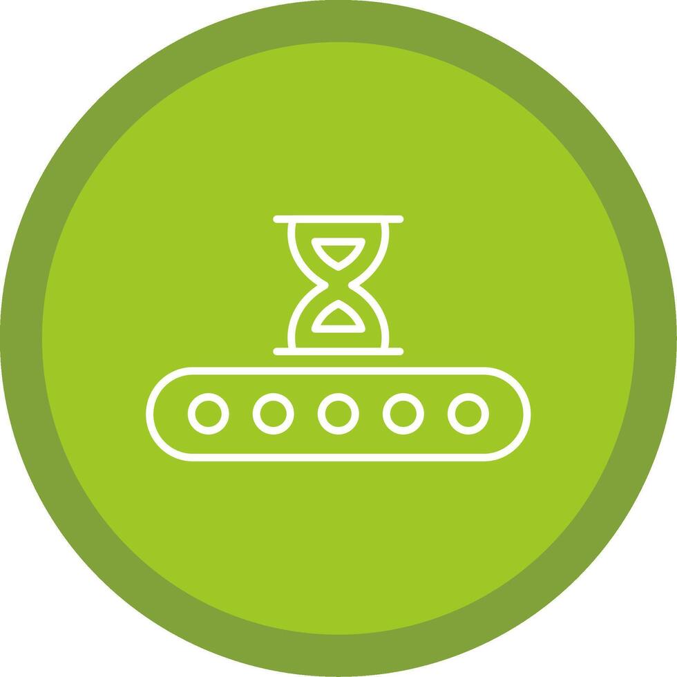 Waiting Line Multi Circle Icon vector