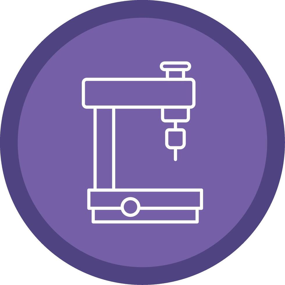 Milling Machine Line Multi Circle Icon vector