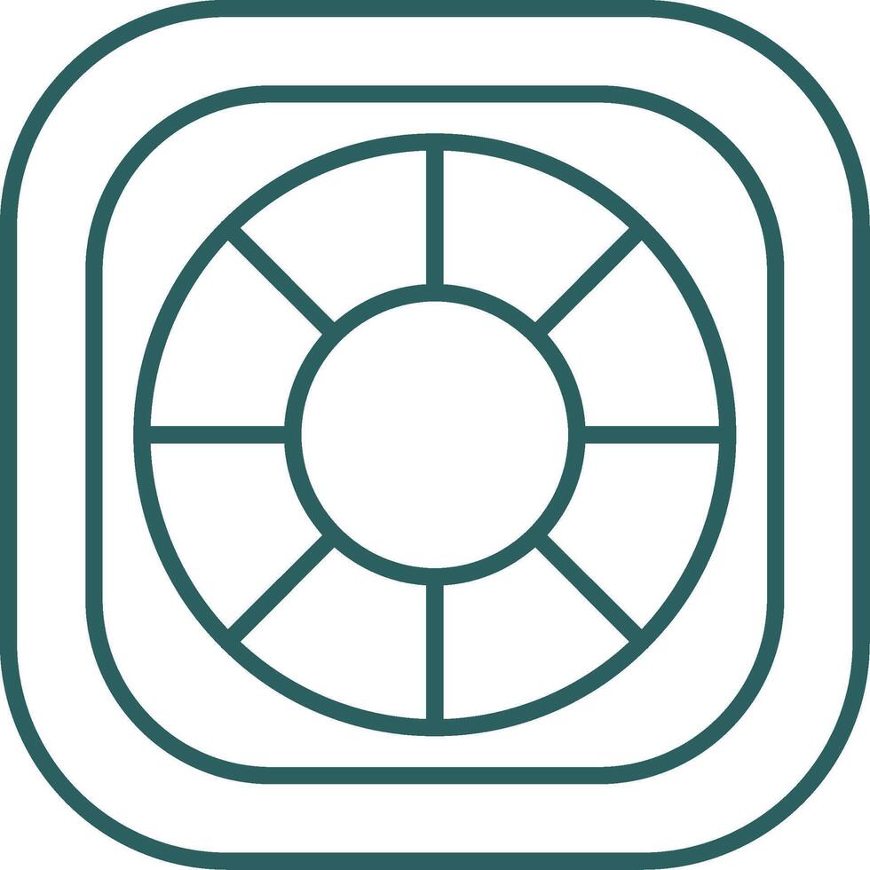 Lifebuoy Line Gradient Round Corner Icon vector