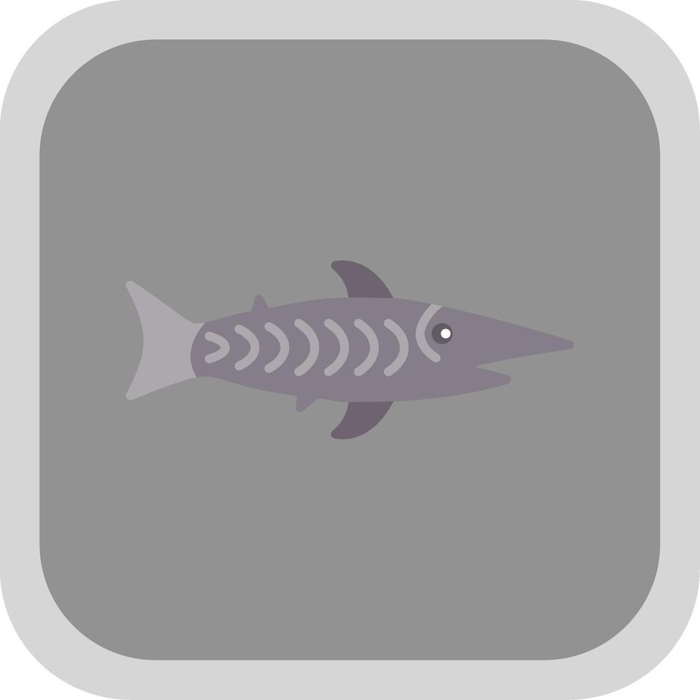 shark Flat Round Corner Icon vector