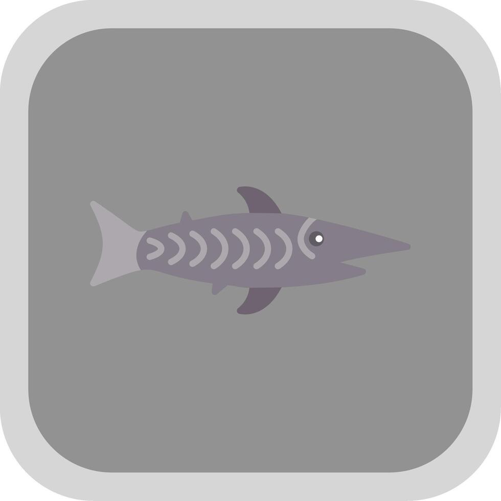 shark Flat Round Corner Icon vector