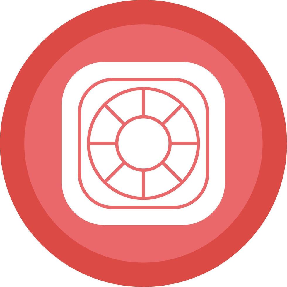 Lifebuoy Glyph Multi Circle Icon vector