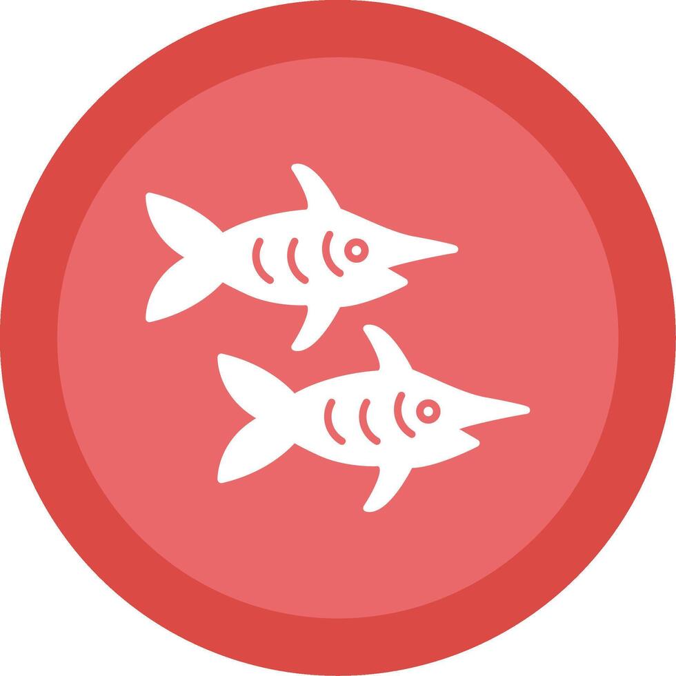 Swordfish Glyph Multi Circle Icon vector