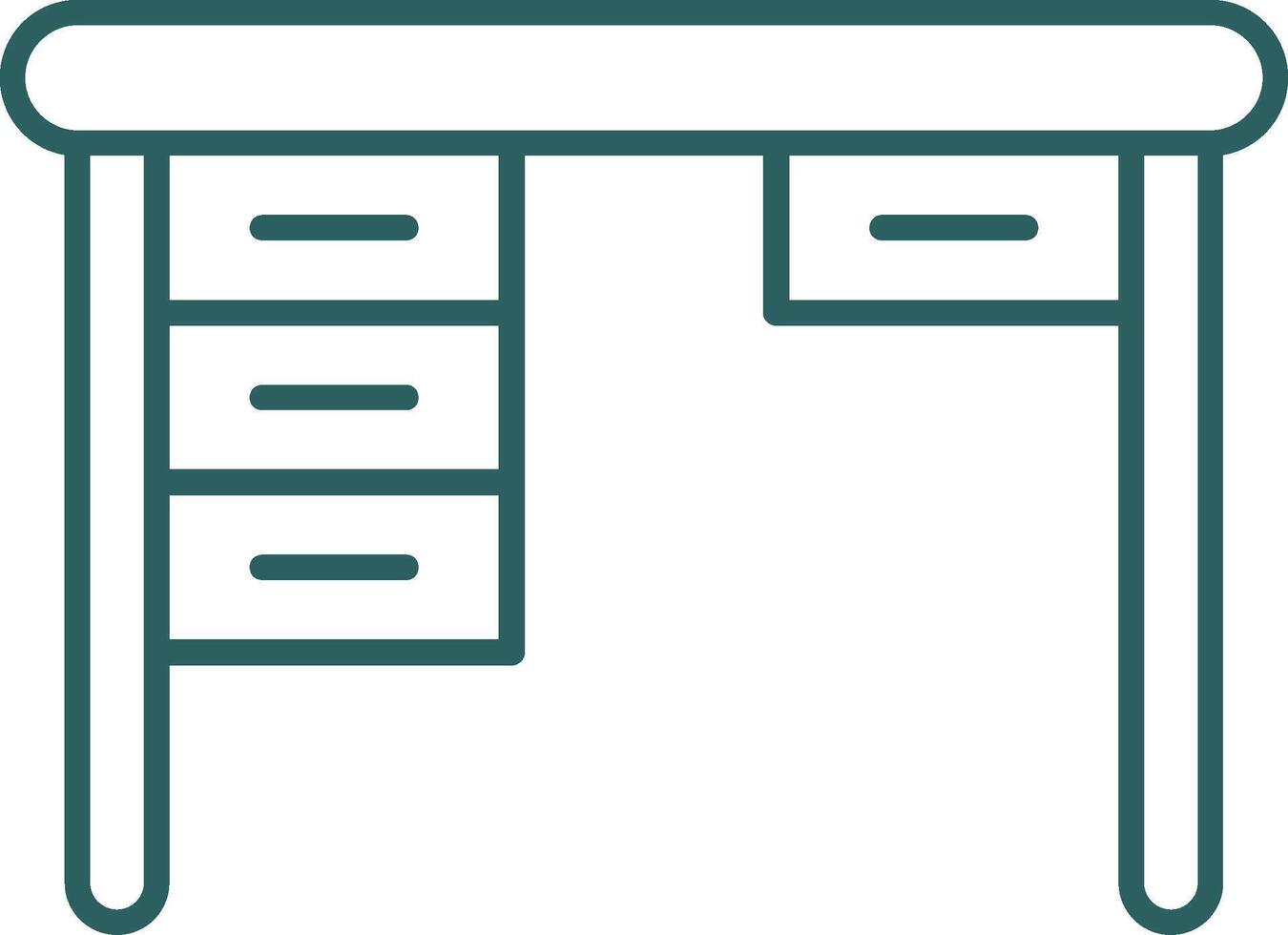 Table Line Gradient Round Corner Icon vector