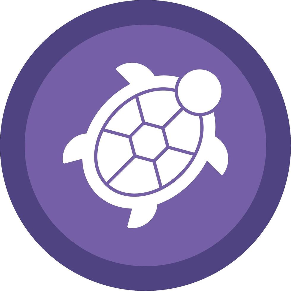 Turtle Glyph Multi Circle Icon vector