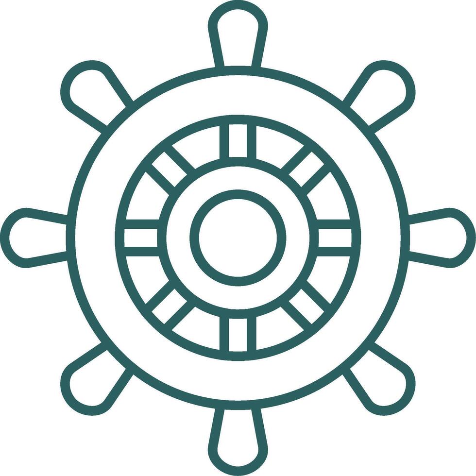 Helm Line Gradient Round Corner Icon vector