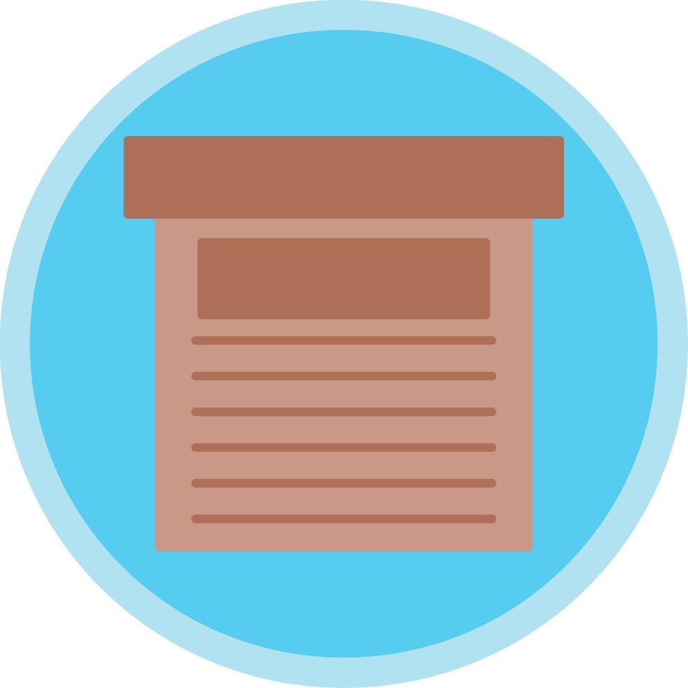 Storage Box Flat Multi Circle Icon vector