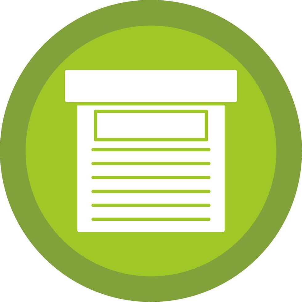Storage Box Glyph Multi Circle Icon vector