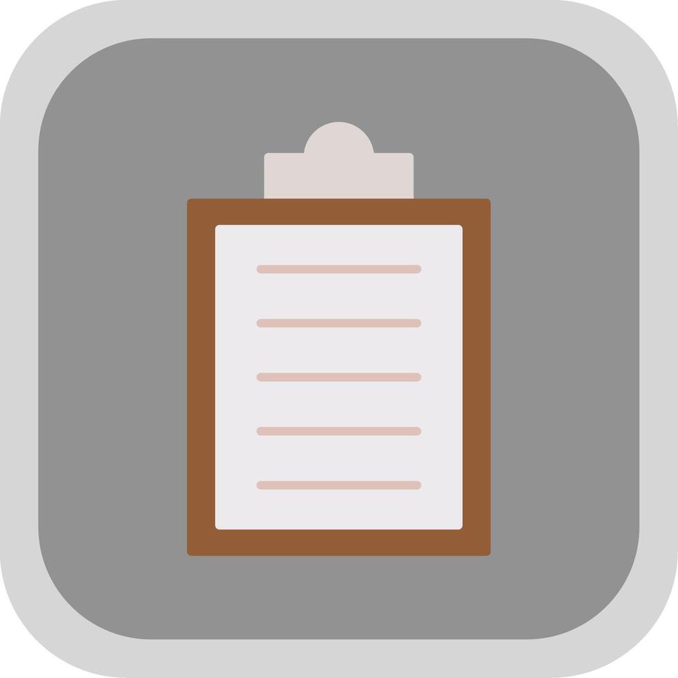 Clipboard Flat Round Corner Icon vector