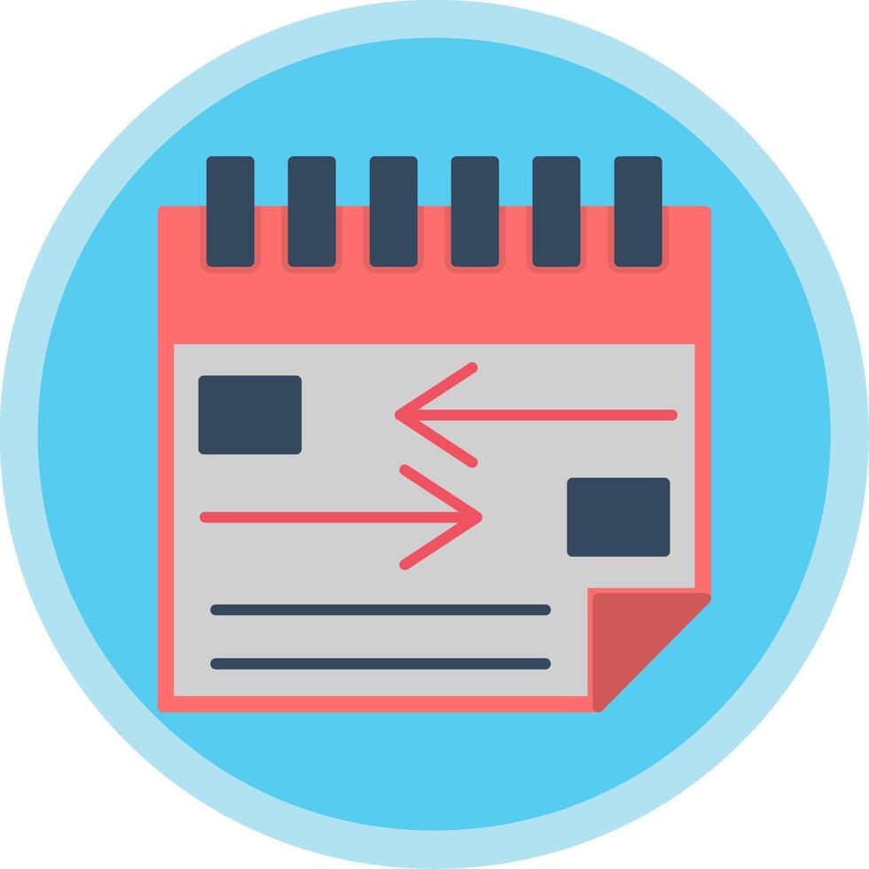Plan Flat Multi Circle Icon vector