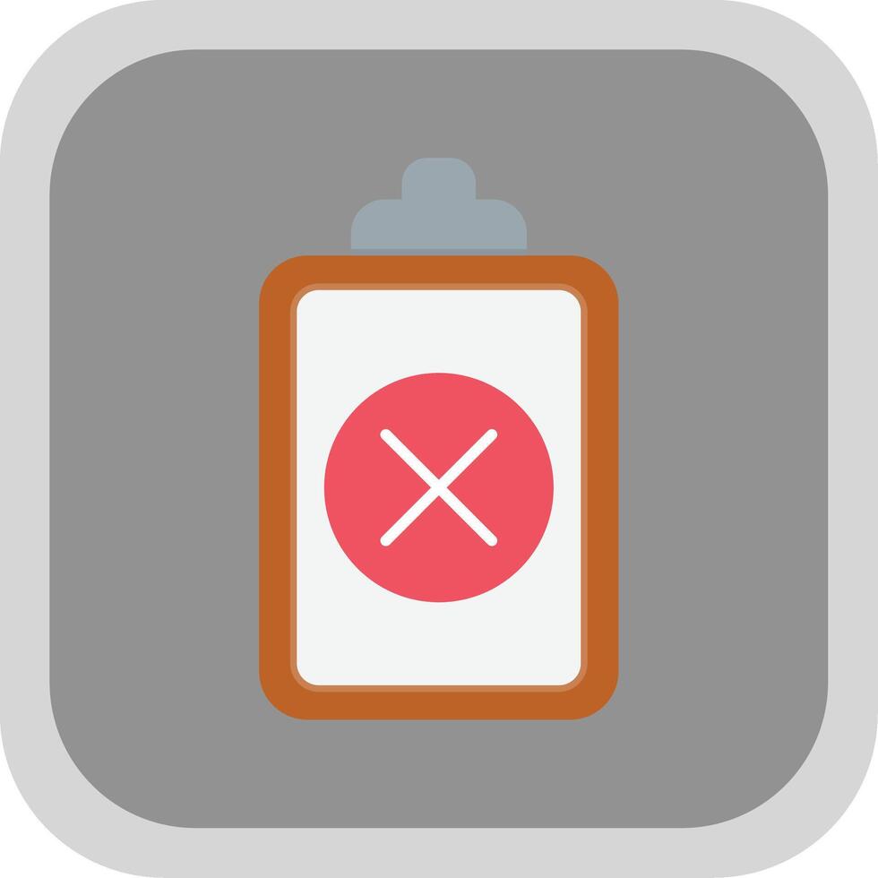 Wrong Flat Round Corner Icon vector