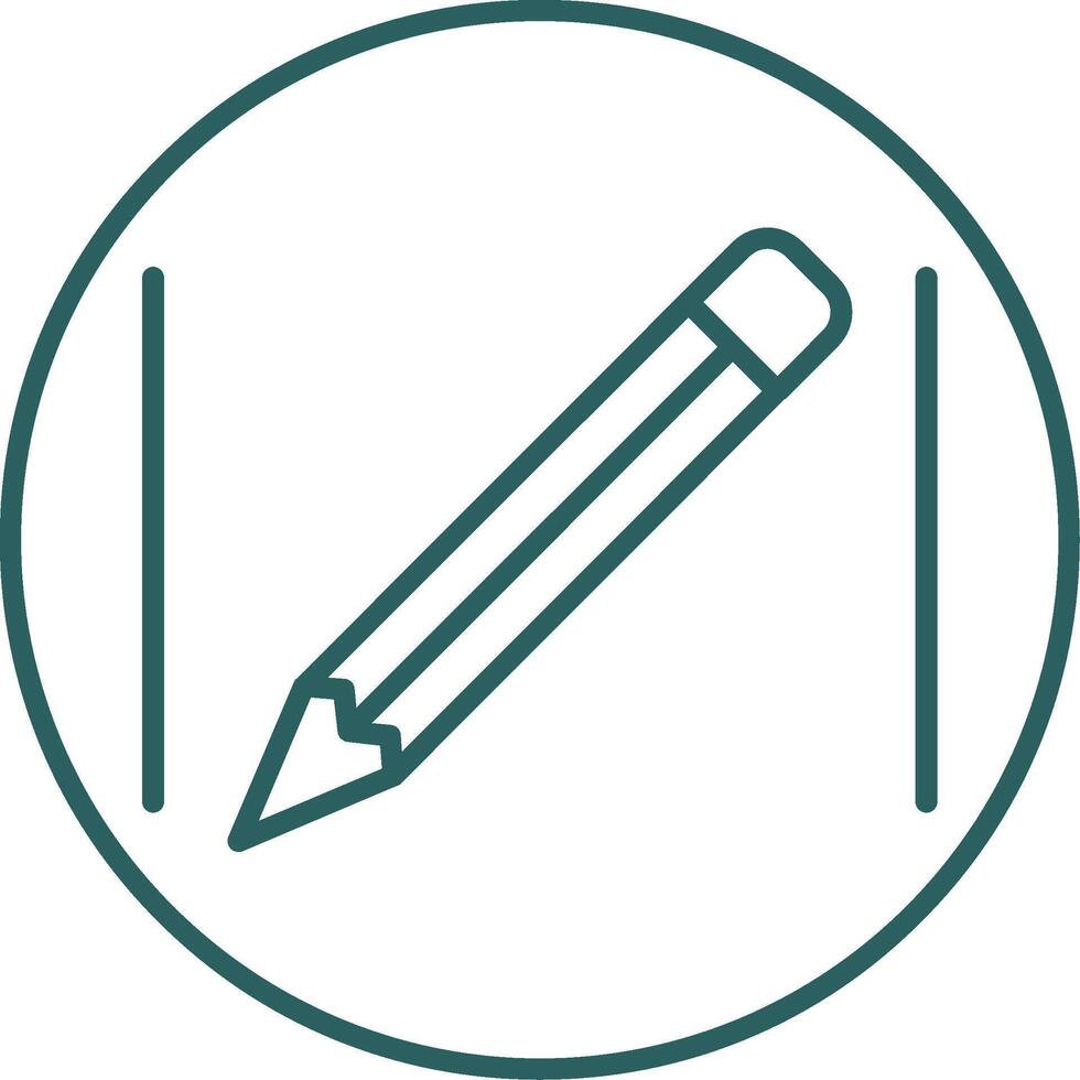 Pencil Line Gradient Round Corner Icon vector