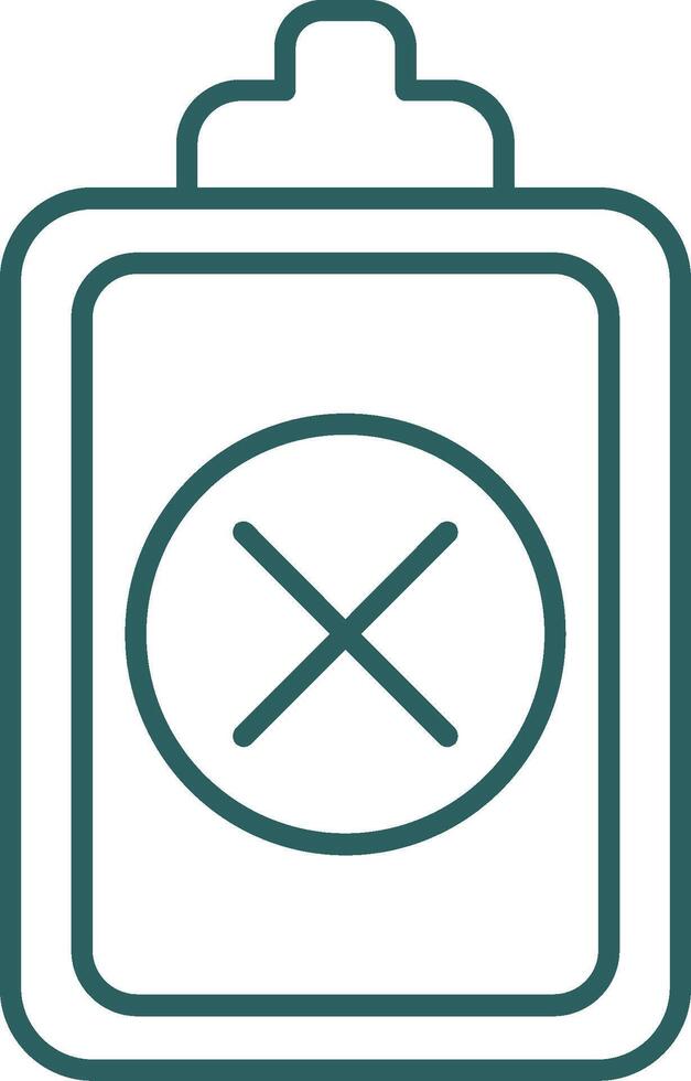 Wrong Line Gradient Round Corner Icon vector
