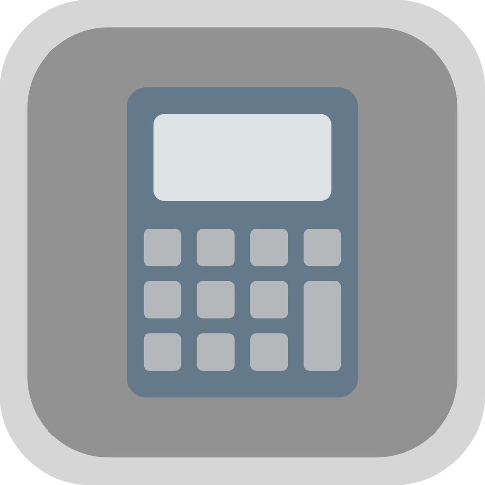 Calculator Flat Round Corner Icon vector