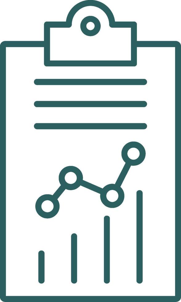 Report Line Gradient Round Corner Icon vector