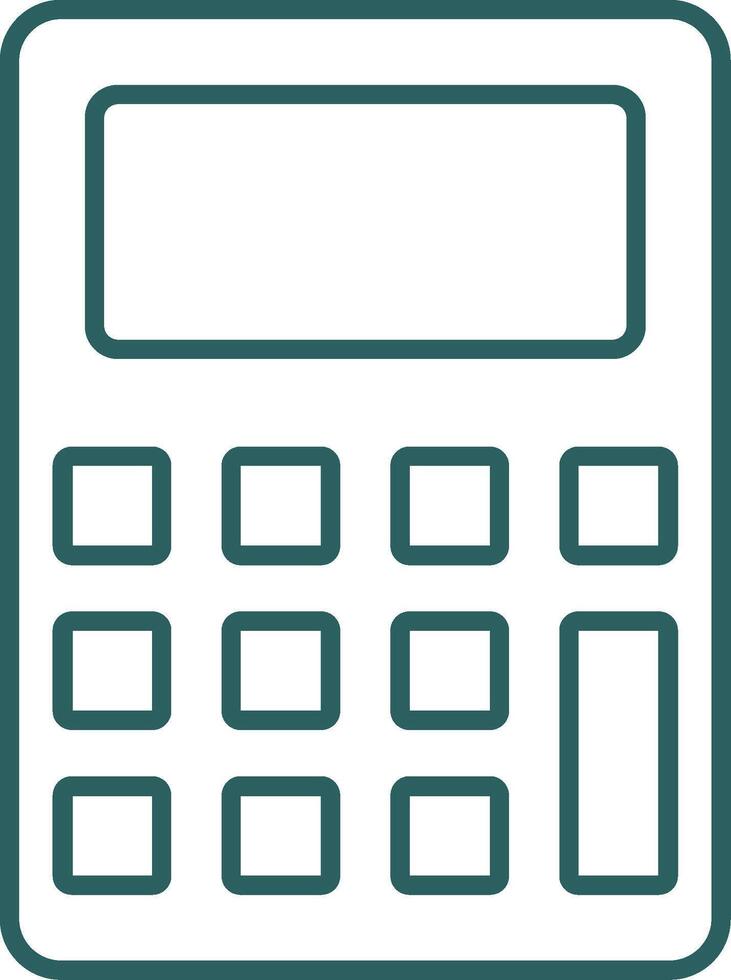 Calculator Line Gradient Round Corner Icon vector