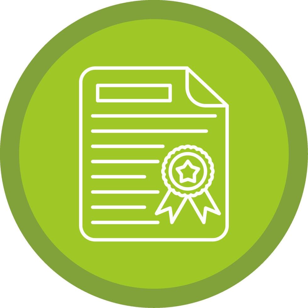 Diploma Line Multi Circle Icon vector