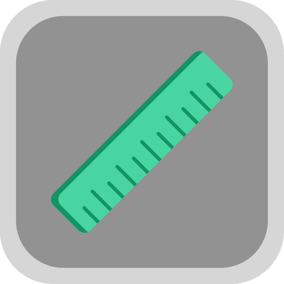 Ruler Flat Round Corner Icon vector