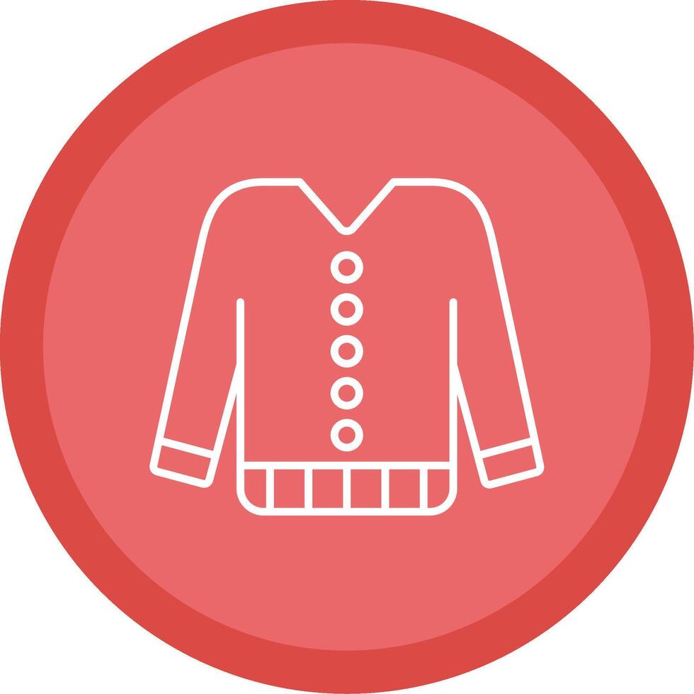 suéter línea multi circulo icono vector