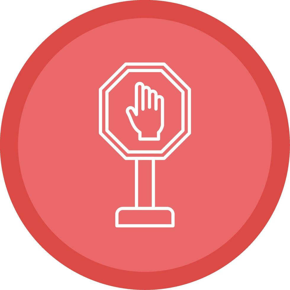 Stop Line Multi Circle Icon vector