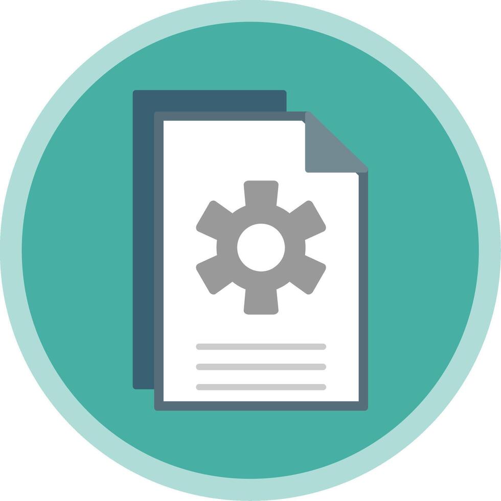 Document Flat Multi Circle Icon vector